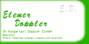 elemer doppler business card